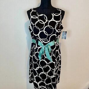 Jennifer Howard NWT Black/White Women's Sleeveless Dress Size 12P